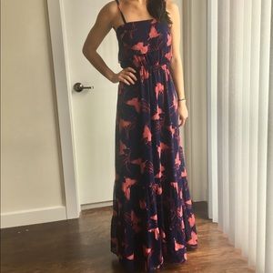 Navy sundress with pink butterflies; Express (XS)